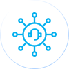 Tech support icon with lines